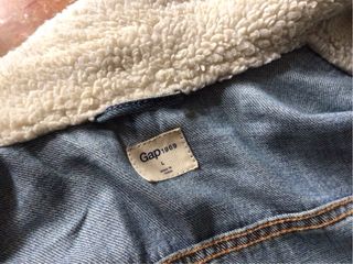 Gap Giubbotto Jeans Pellicciotto Tg L