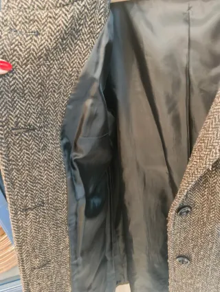 Abrigo Cortefiel Marrón Tweed