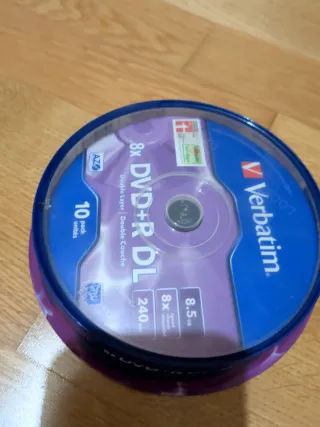 DVD+R DL Verbatim 8X Doble Capa 10 Unidades