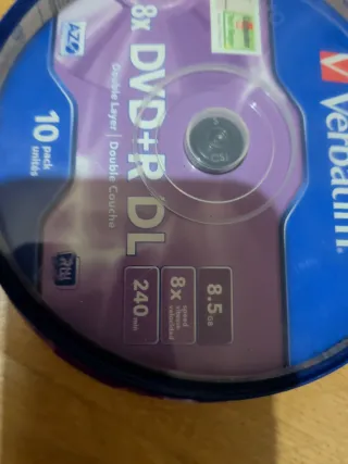 DVD+R DL Verbatim 8X Doble Capa 10 Unidades