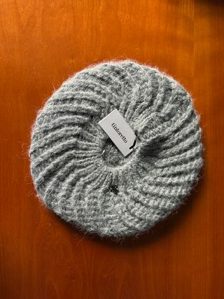 Conjunto Boina y Bufanda Gris Tintoretto