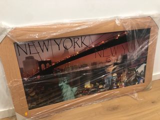 Cuadro New York Marco Madera