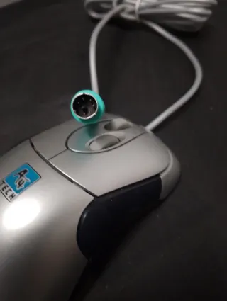 Ratón Óptico A4tech Plata y Verde