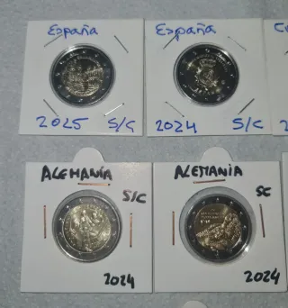 10 Monedas 2 Euros Sin Circular (SC)