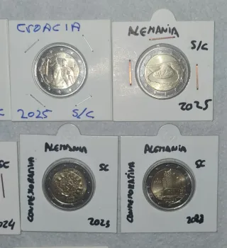 10 Monedas 2 Euros Sin Circular (SC)