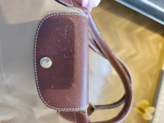 Bolso Longchamp Le Pliage Asa Corta T-M Beige