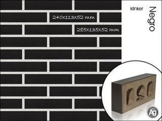 Ladrillos Klinker Negro 240x113x52 mm