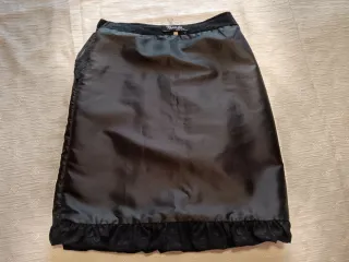 Falda negra vestir con textura