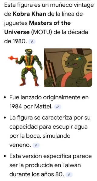 Máster Of the universe. Kobra khan. De 1980.