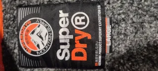 Abrigo Superdry Gris con Capucha