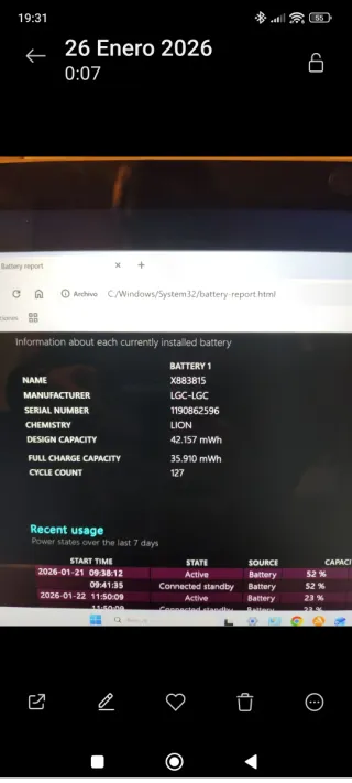 Batería Microsoft Surface Pro 3 1631 42.2Wh
