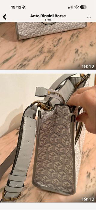 Borsa Guess Grigio Bianco