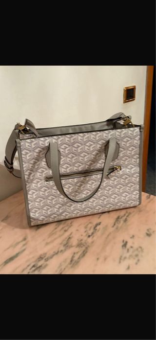 Borsa Guess Grigio Bianco