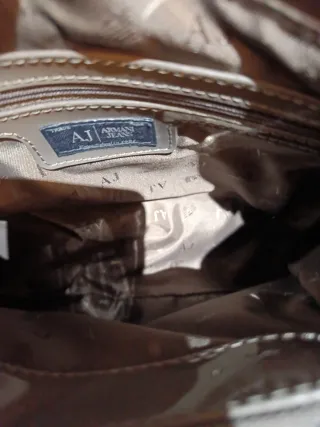 Bolso Armani Jeans Gris Charol