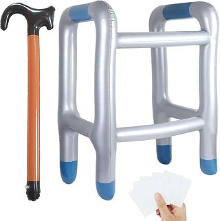 Andador y bastón inflables para fiestas