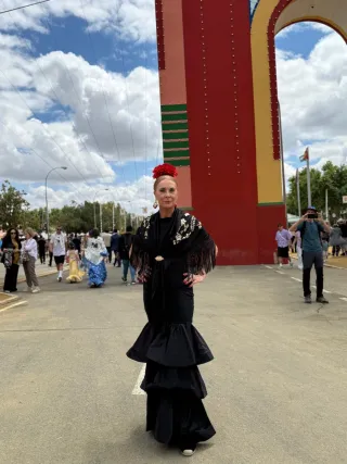 Vestido Flamenca Negro Sin Mangas