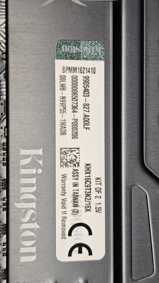 Kingston DDR3 16GB (2x8GB) 1600MHz