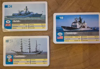 Baraja Naipes Buques de Guerra Fournier