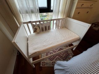 Cuna Ikea Sundvik Blanca + ropa de cama