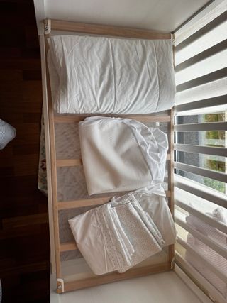 Cuna Ikea Sundvik Blanca + ropa de cama