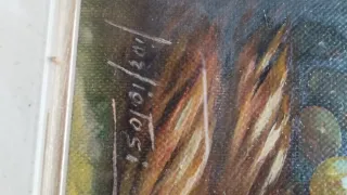 Quadro con uva olio su tela