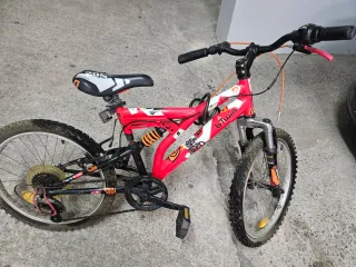 Bicicleta Infantil Roja Doble Suspensión
