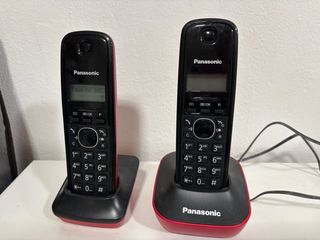 Teléfono Inalámbrico Panasonic Duo Rojo/Negro