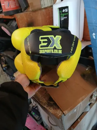 Casco de boxeo 3XSports amarillo