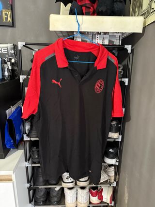 Polo Puma AC Milan Negro/Rojo Talla L