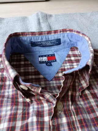 Camisa Tommy Hilfiger Manga Larga Roja