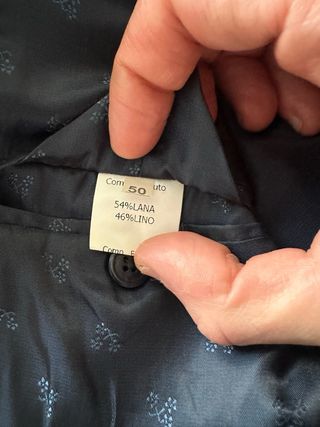 Americana Lanificio Comero Lana Lino Azul