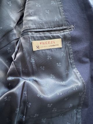 Americana Lanificio Comero Lana Lino Azul