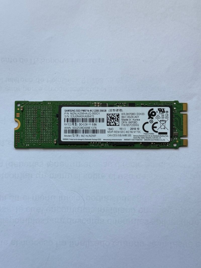 SSD Samsung PM871b M.2 256GB SATA