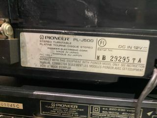 Giradischi Pioneer PL-J500 con preamplificatore