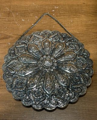 Espejo antiguo plata Muy repujado Plata 900/000