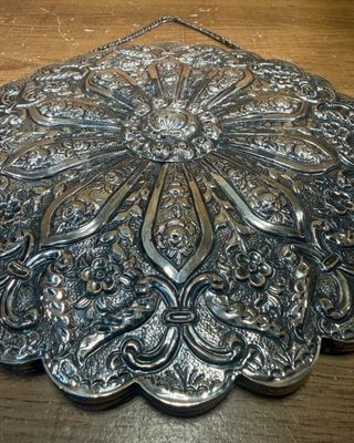 Espejo antiguo plata Muy repujado Plata 900/000