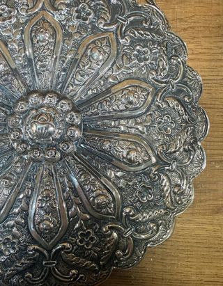 Espejo antiguo plata Muy repujado Plata 900/000