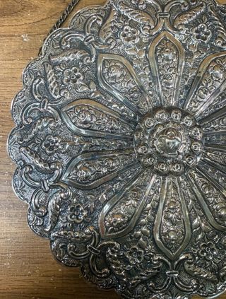 Espejo antiguo plata Muy repujado Plata 900/000