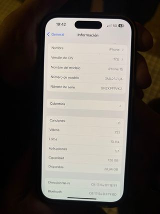 iPhone 15 90% Batería 128 gb
