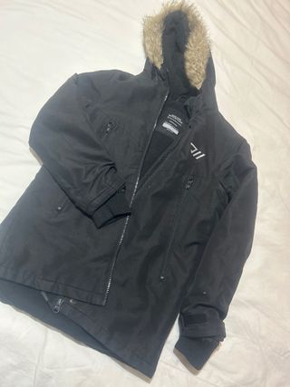 Chaqueta niño 9/10 años negra con capucha