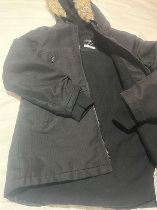 Chaqueta niño 9/10 años negra con capucha