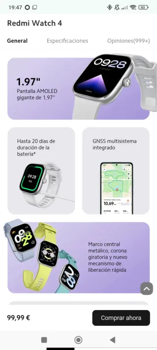 Xiaomi Redmi Watch 4 Gris