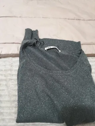 Jersey Zara plateado mujer Talla XL