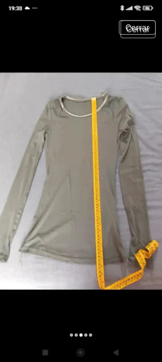 Camiseta elástica transparente gris