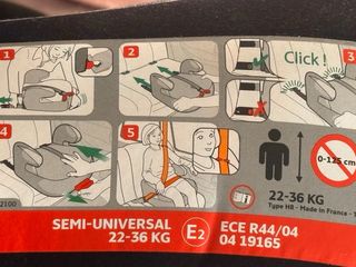 Alzador de niños para coche isofix