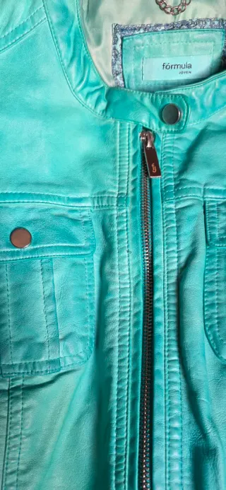 Chaqueta polipiel efecto cuero