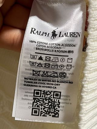 Jersey Polo Ralph Lauren Cable Knit Blanco