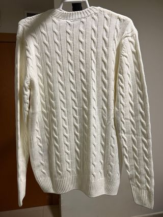 Jersey Polo Ralph Lauren Cable Knit Blanco