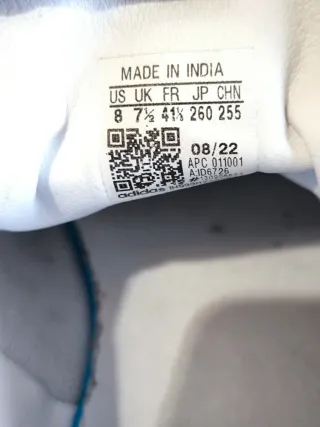 Adidas Stan Smith Blanco/Dorado. Talla 41 1/3