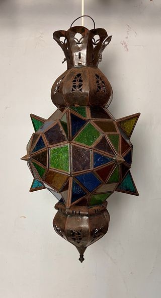 Lámpara Marroquí Vintage Vidrieras